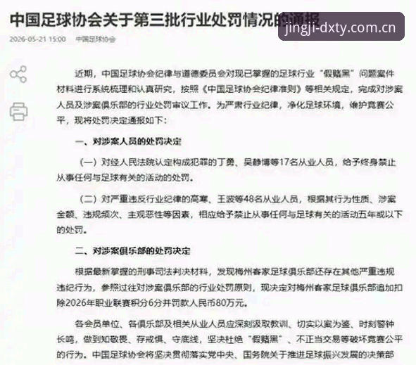 资深球迷深度复盘足协第三批禁足名单，从德信体育看中国足球反腐新篇章